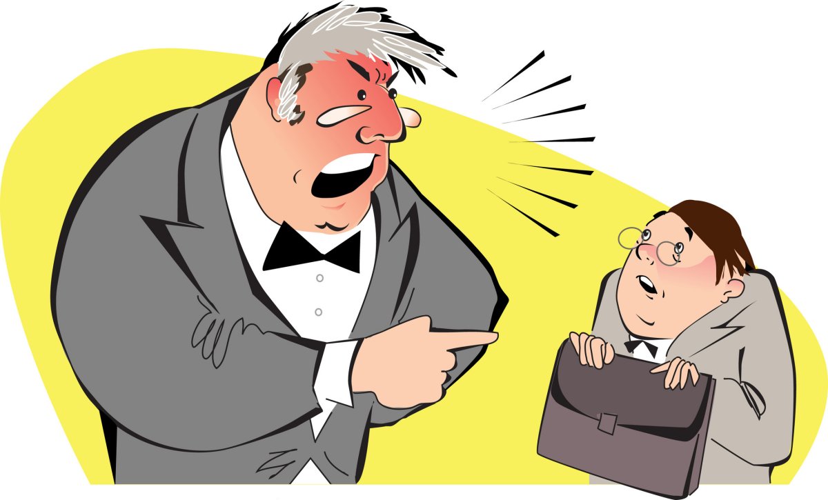 Босс ругает подчиненного