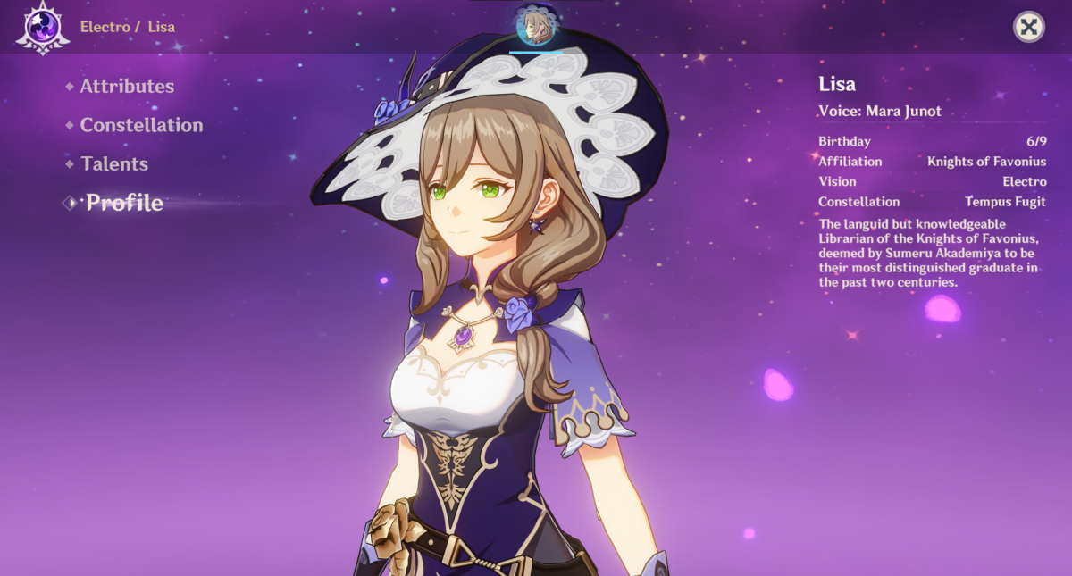 Лиза в полный рост Genshin Impact