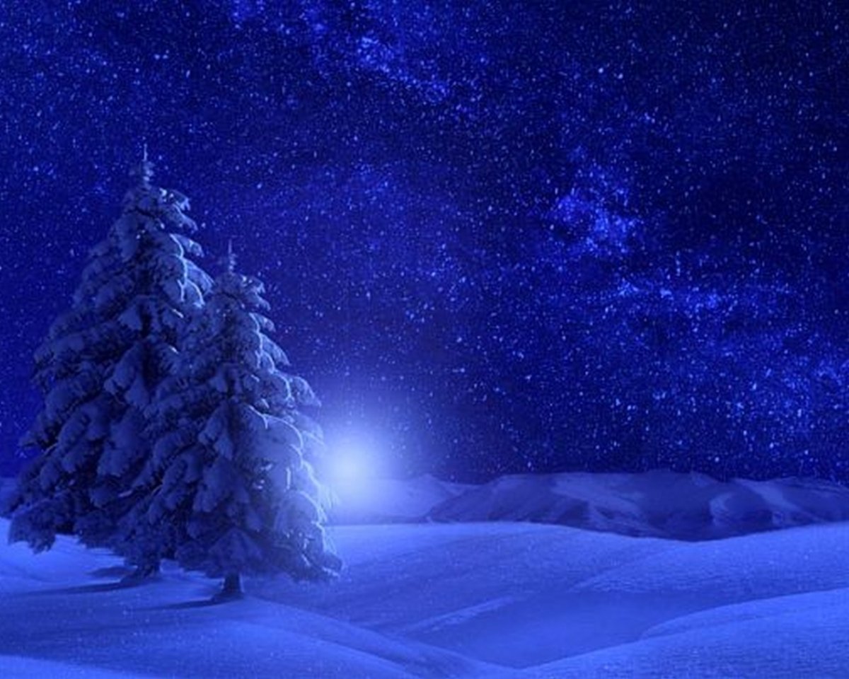 Зимняя Звездная ночь картинки