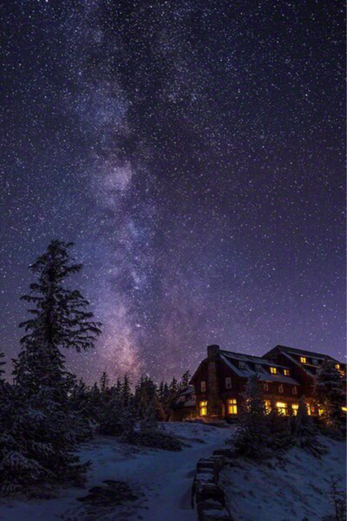 Зимнее небо ночью