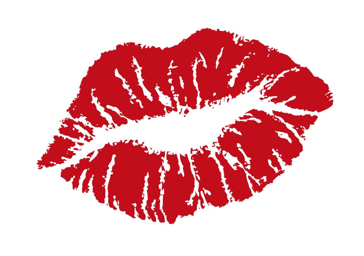 Отпечаток губ эскиз
