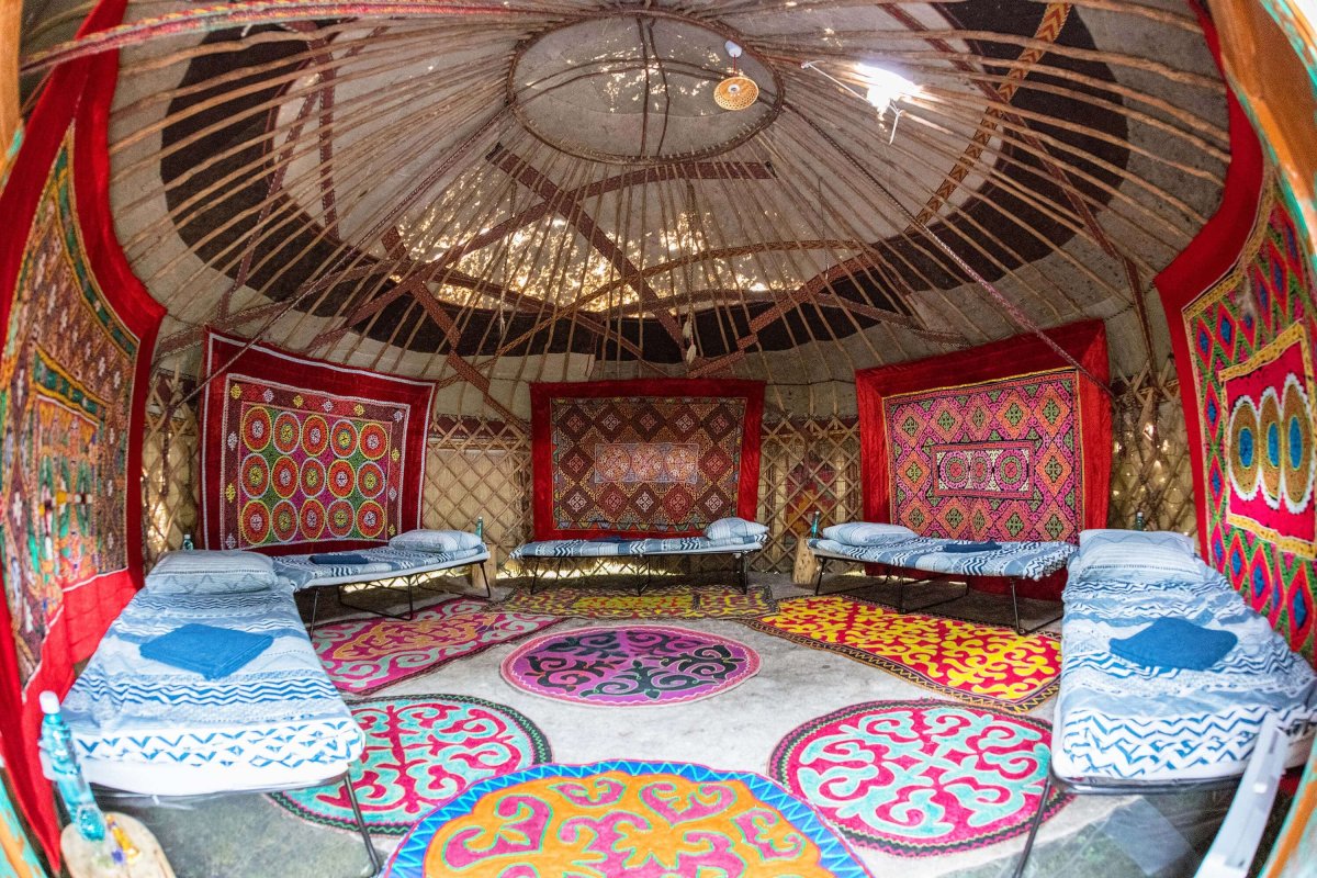 Казахская юрта убранство внутри