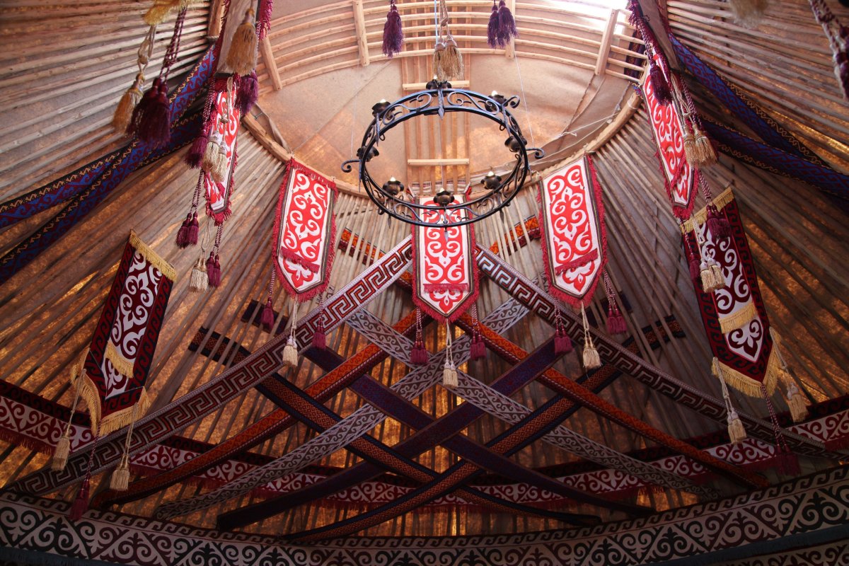 Казахская юрта убранство