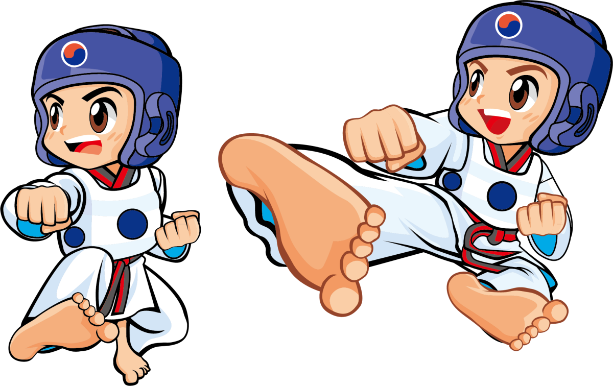 Тхэквондист мультяшный