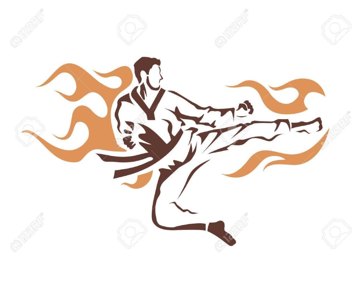 Каратист силуэт