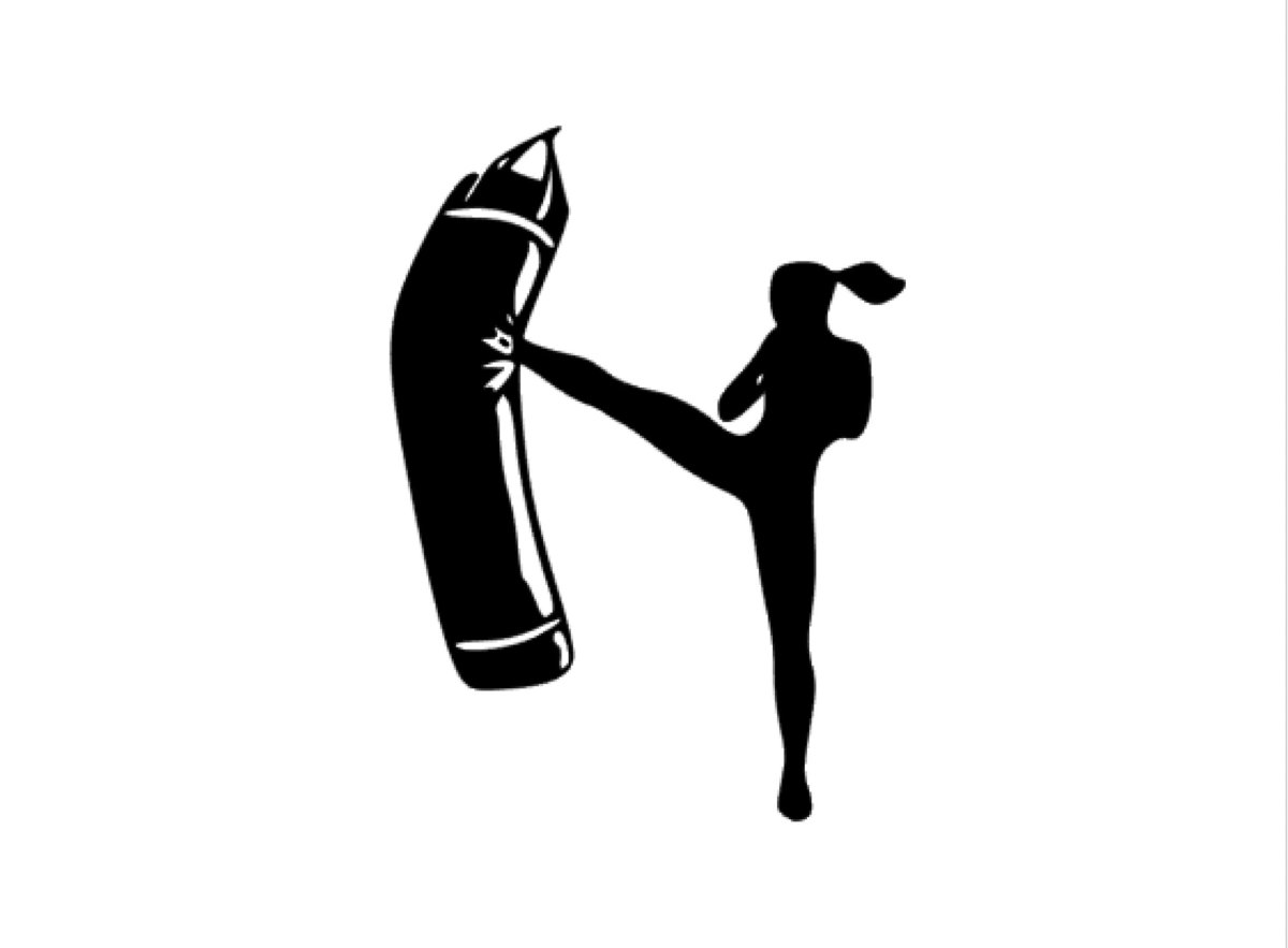 Кикбоксинг силуэт