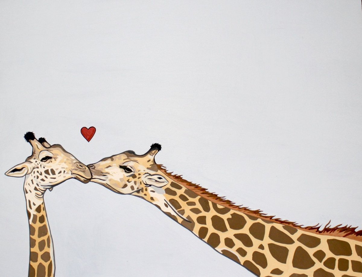 Два влюбленных жирафа