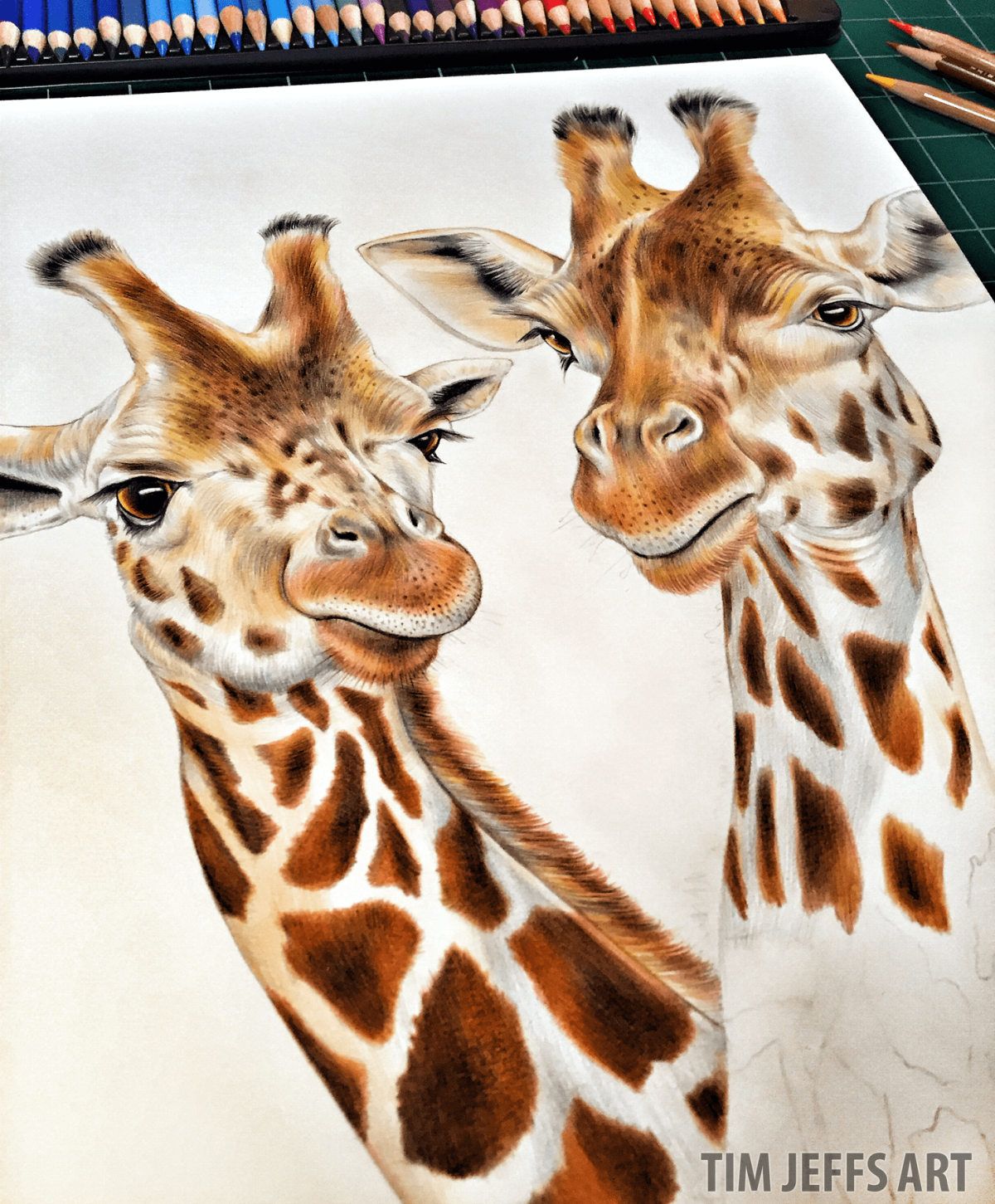 Акварельный Жираф фон