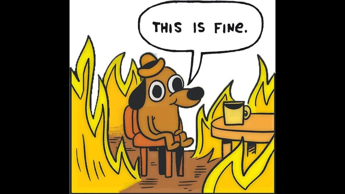 Пес в горящем доме