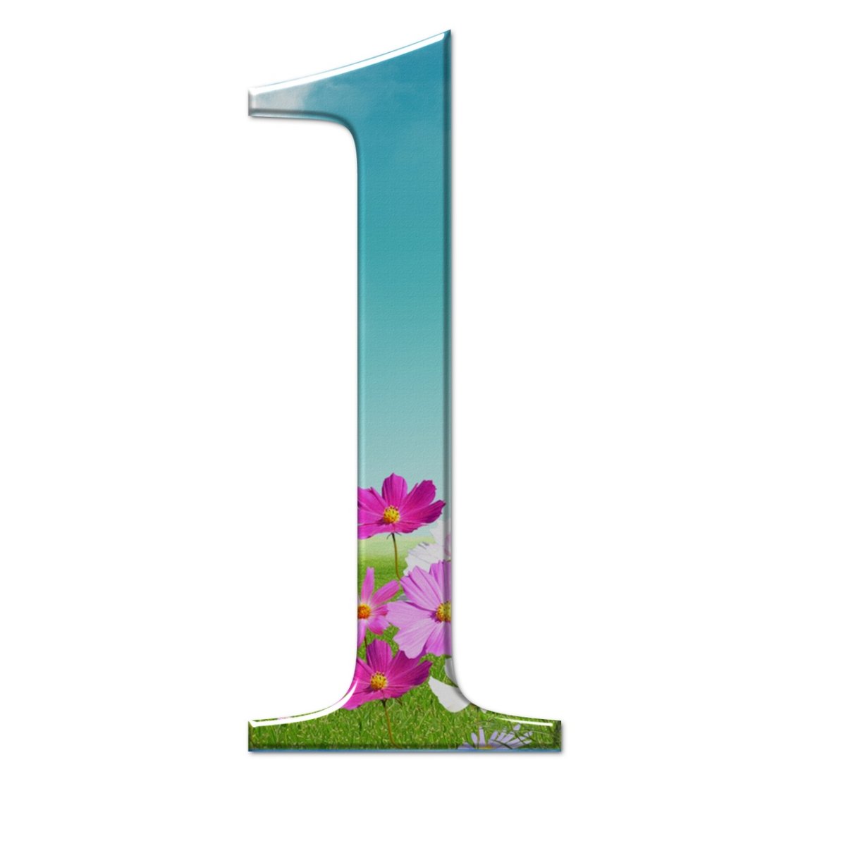 Цифра один красивая