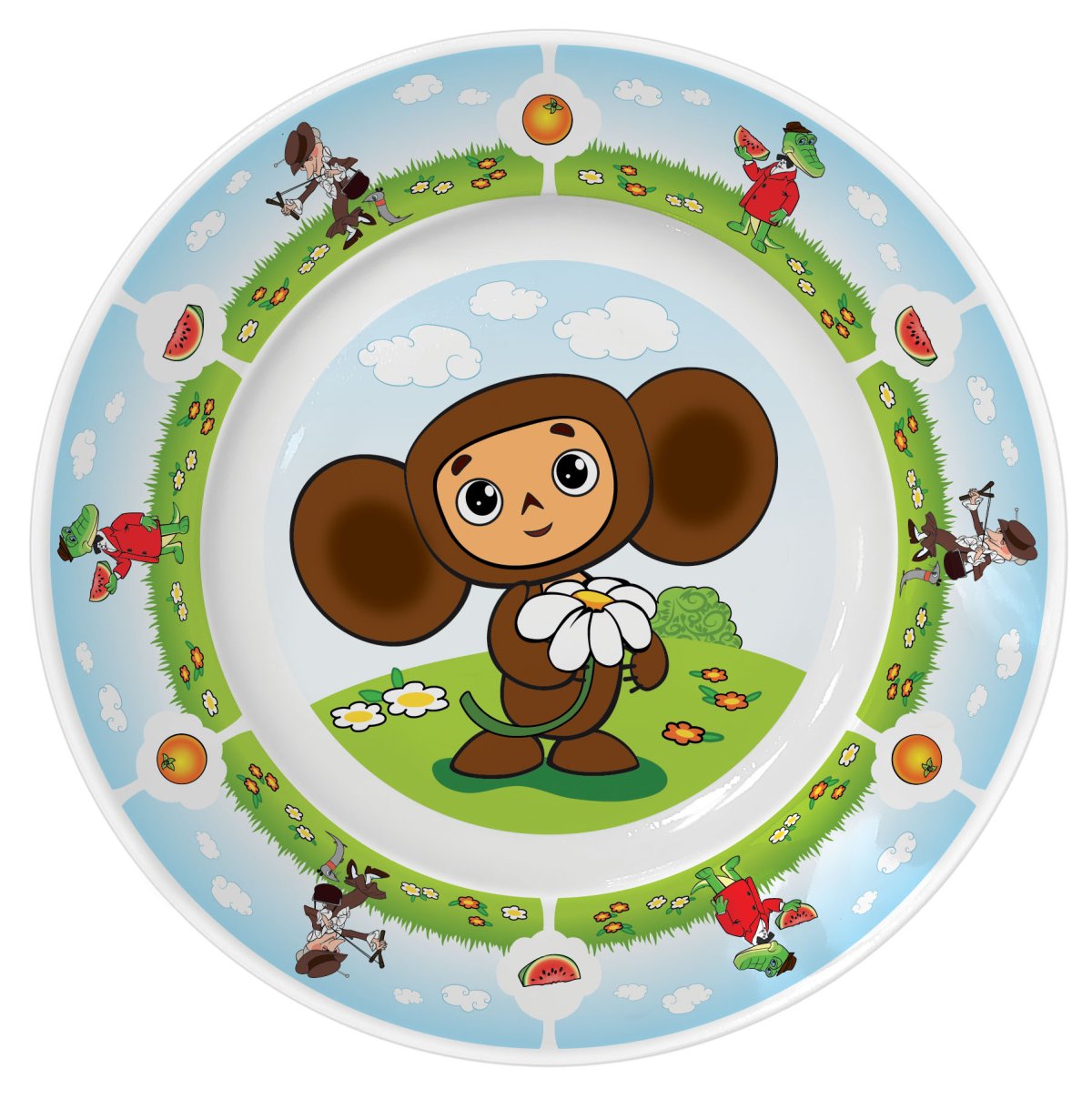 Чебурашка с ромашкой