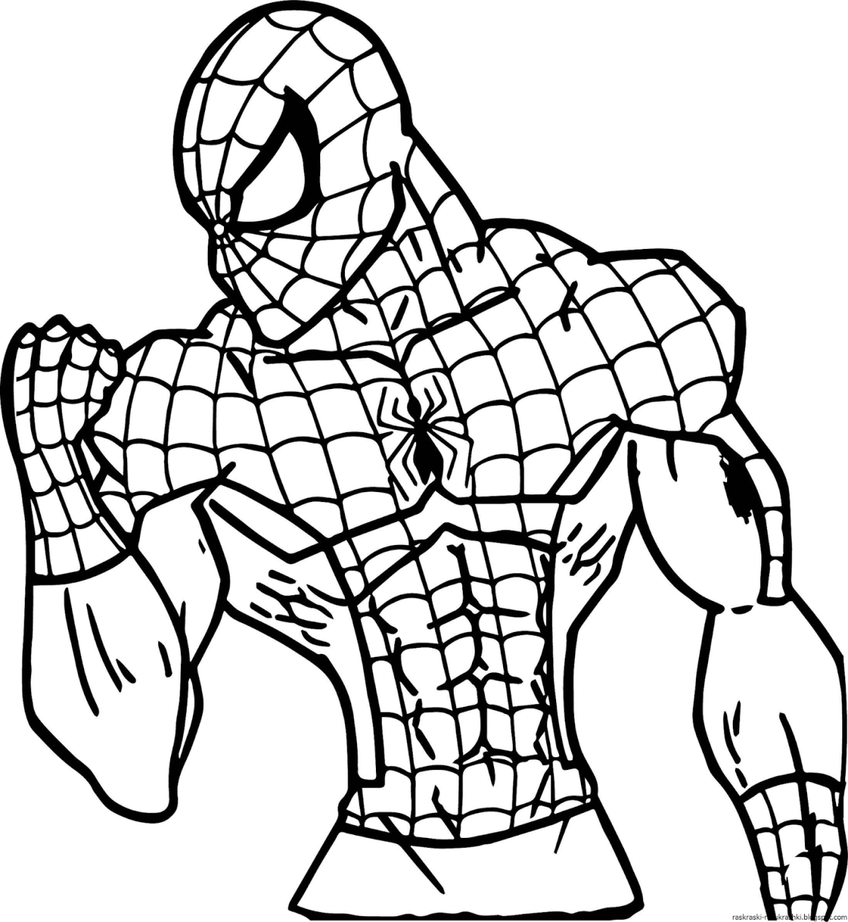 Раскраски для мальчиков Супергерои человек паук