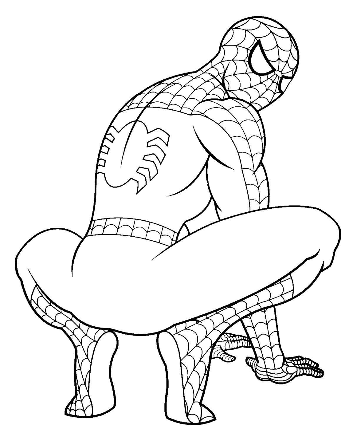 Раскраска Спайдер Мэн