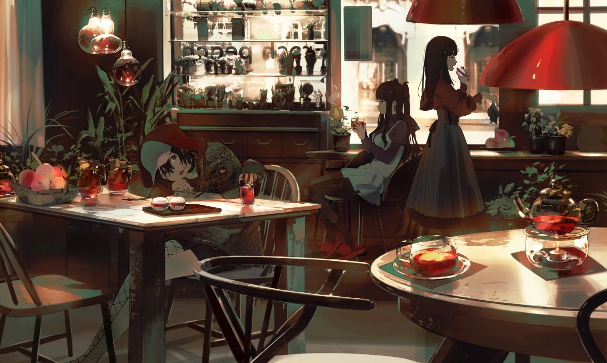 Эстетика кафе аниме