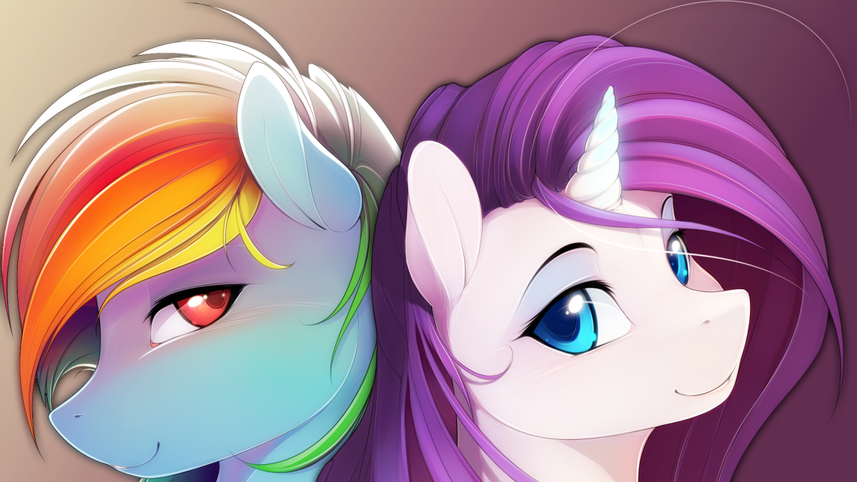 Пони Радуга и Рарити