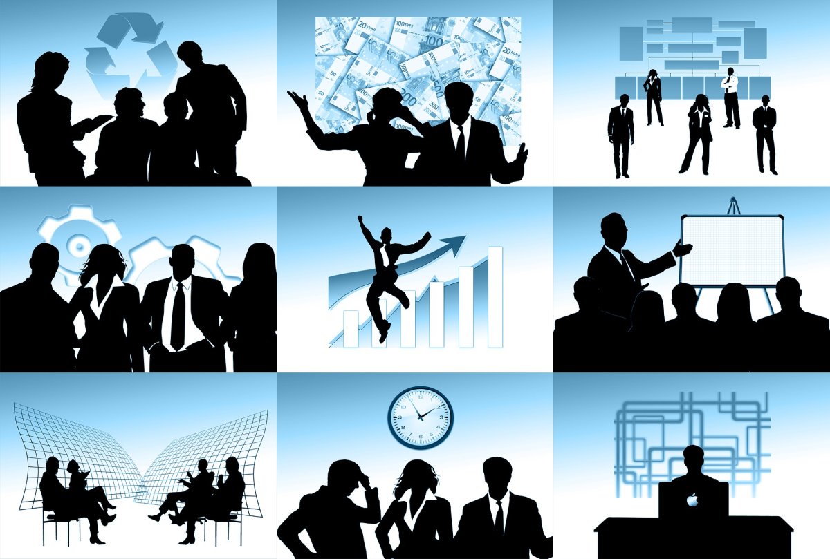 Силуэт люди на встрече