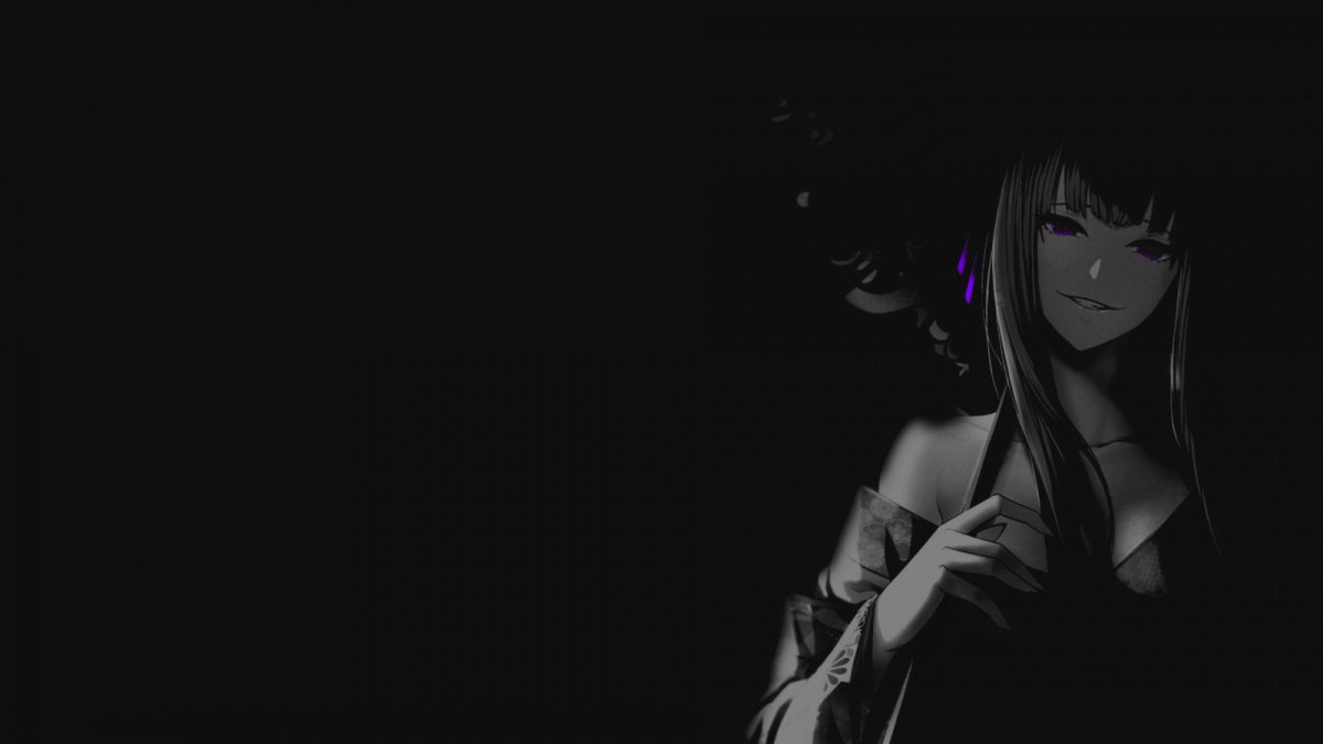 Аниме девушки на темном фоне
