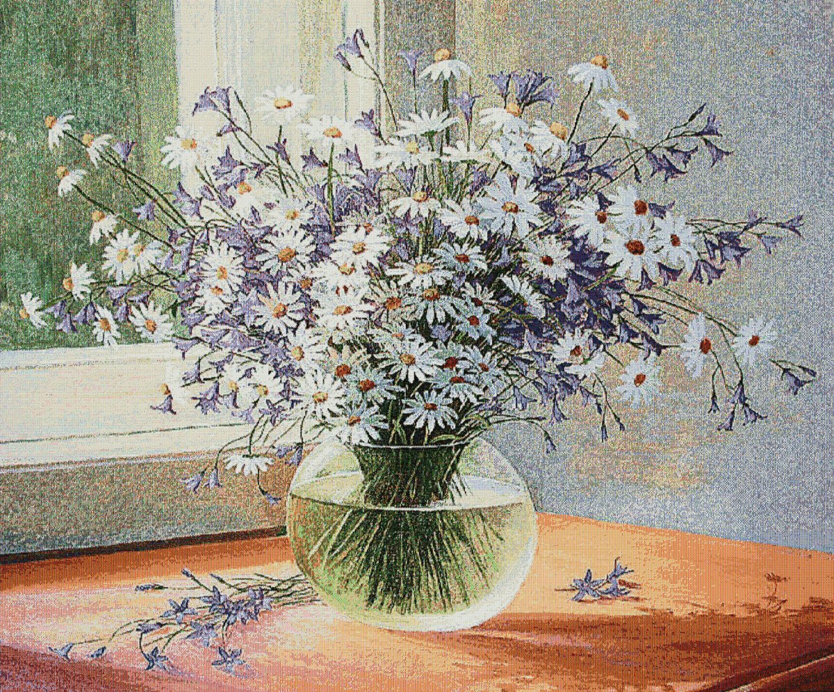 Ваза с полевыми цветами