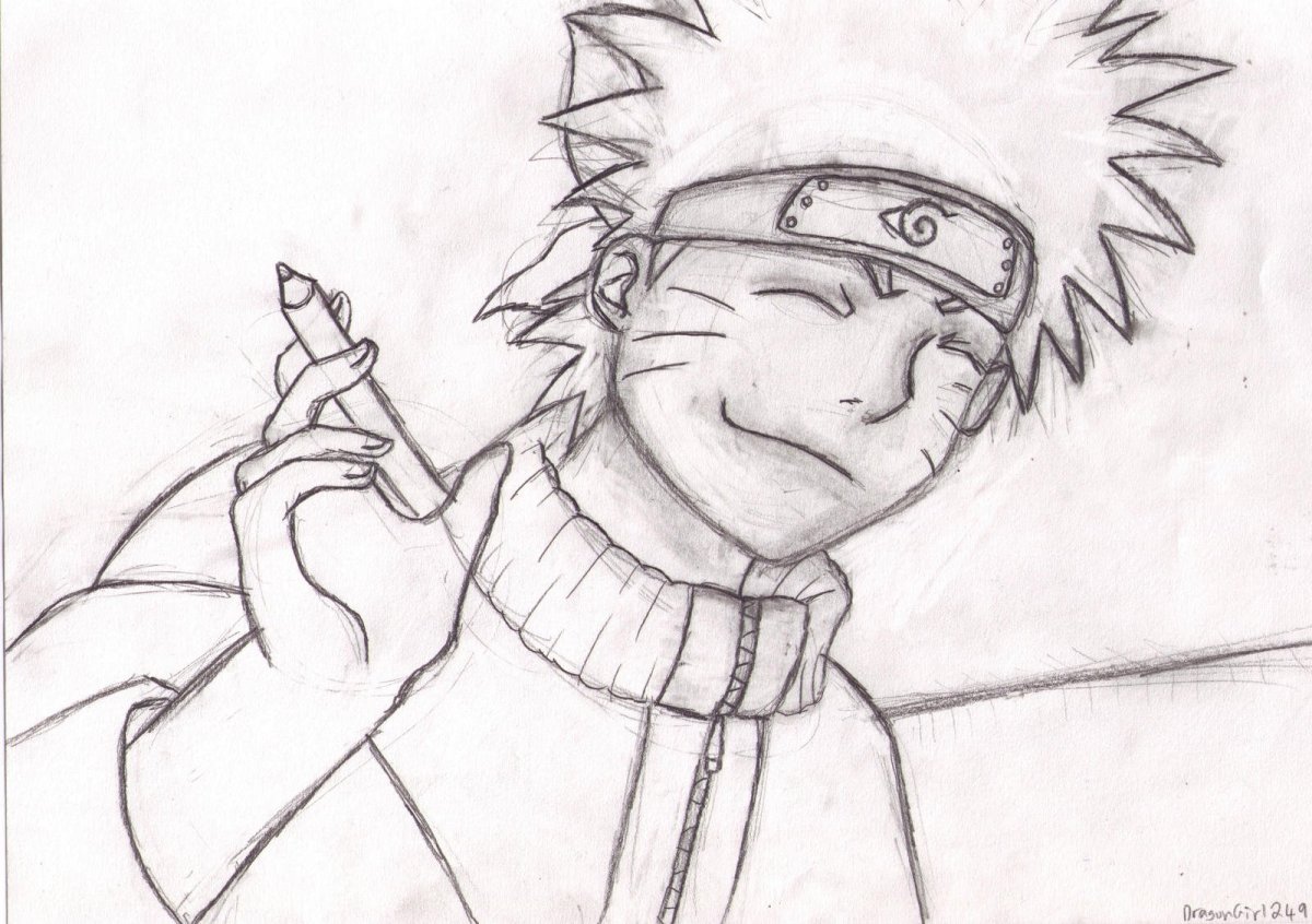 Наруто рисунок карандашом