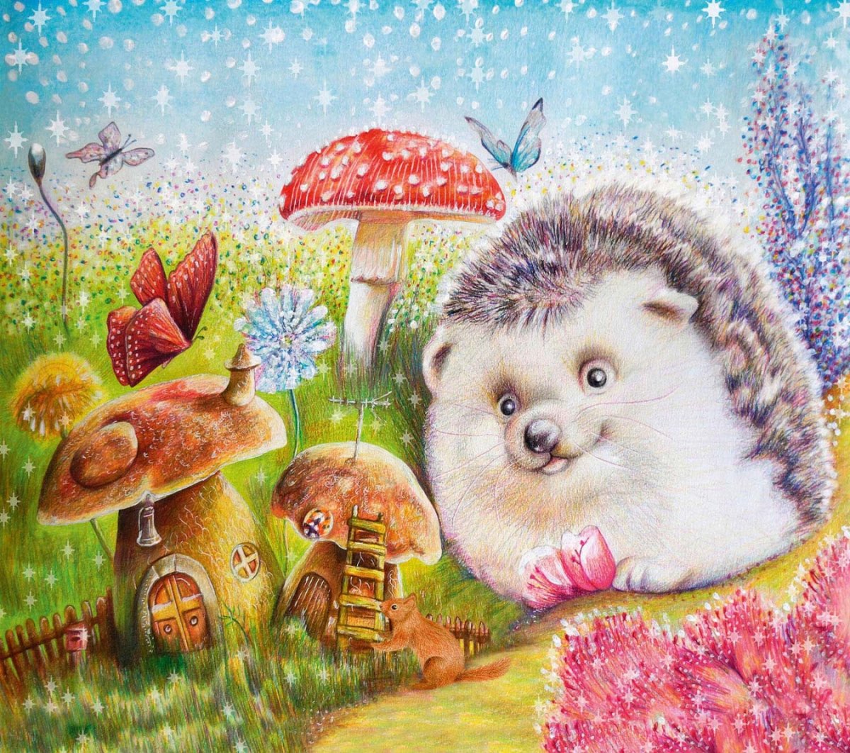 Ежик рисунок