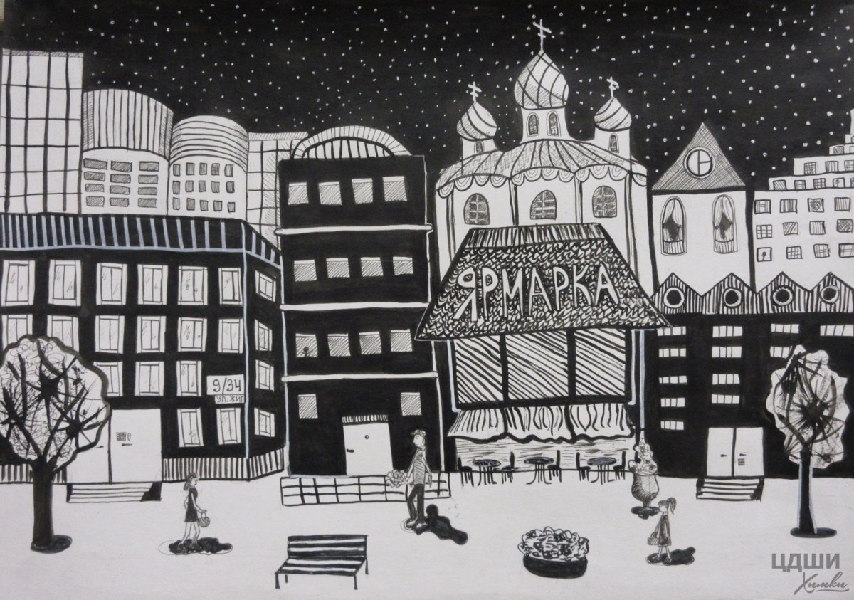 Картины городов в стиле гранж