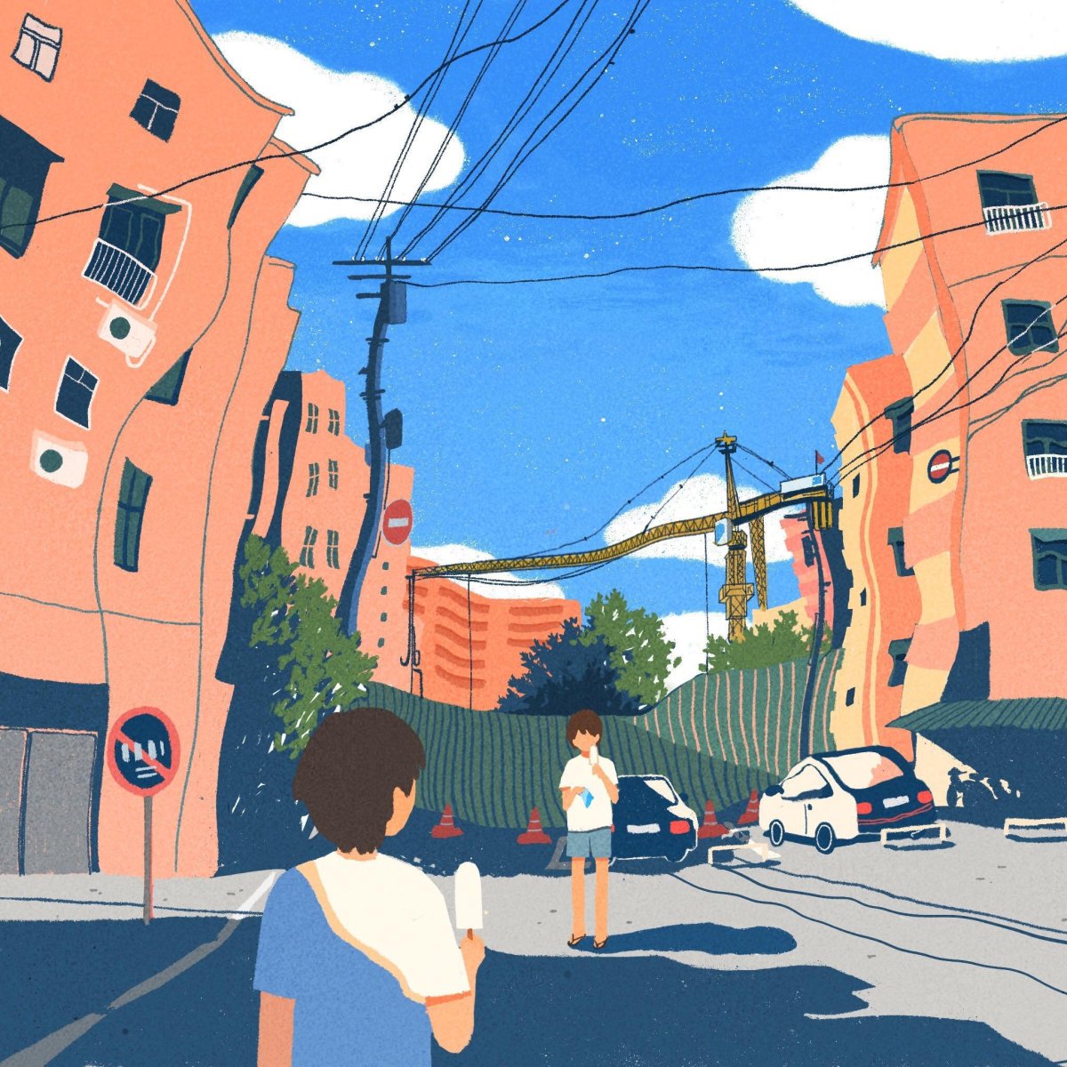 Городской пейзаж в графике