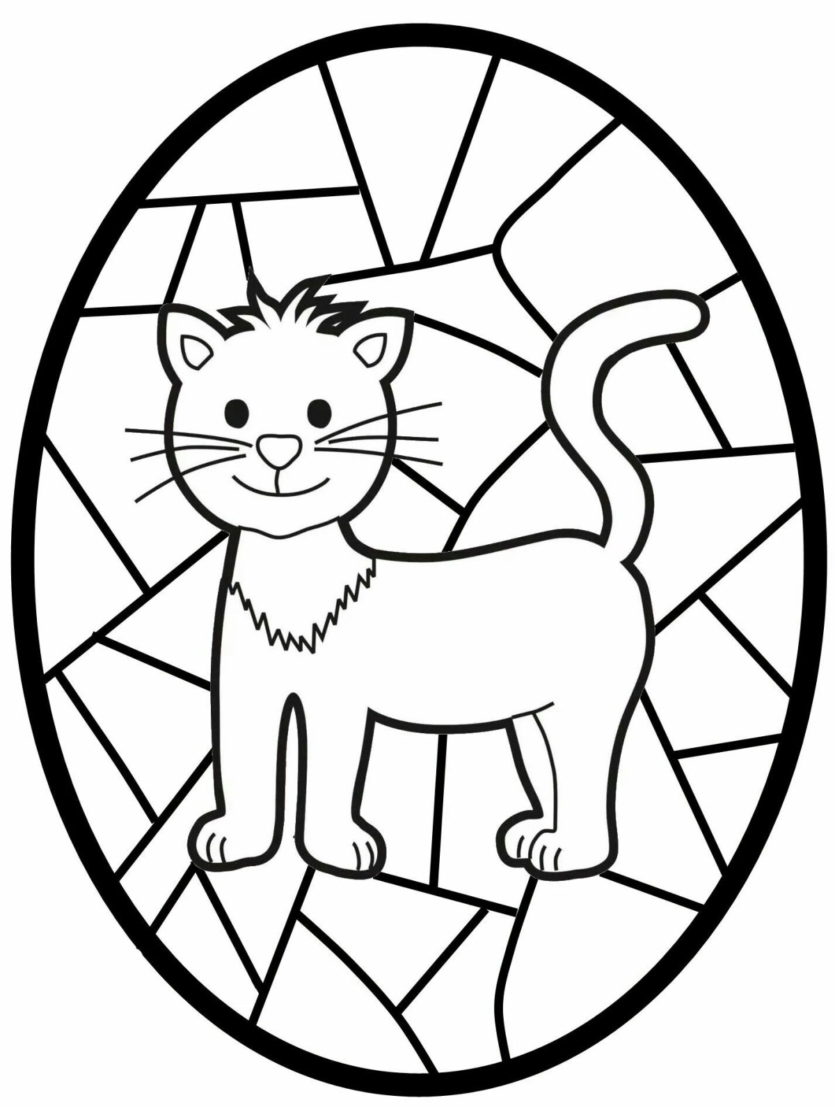 Витраж раскраска для детей