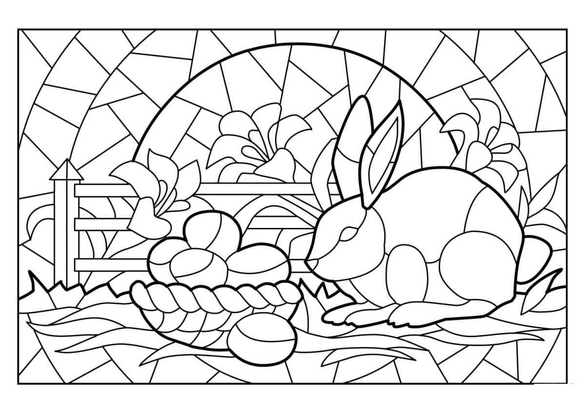 Витраж для раскрашивания