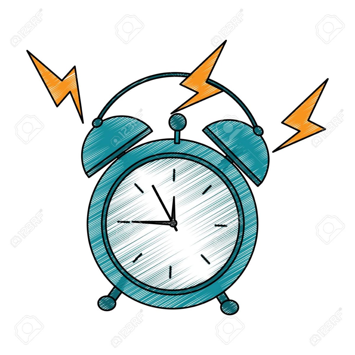 Черный будильник для метрики