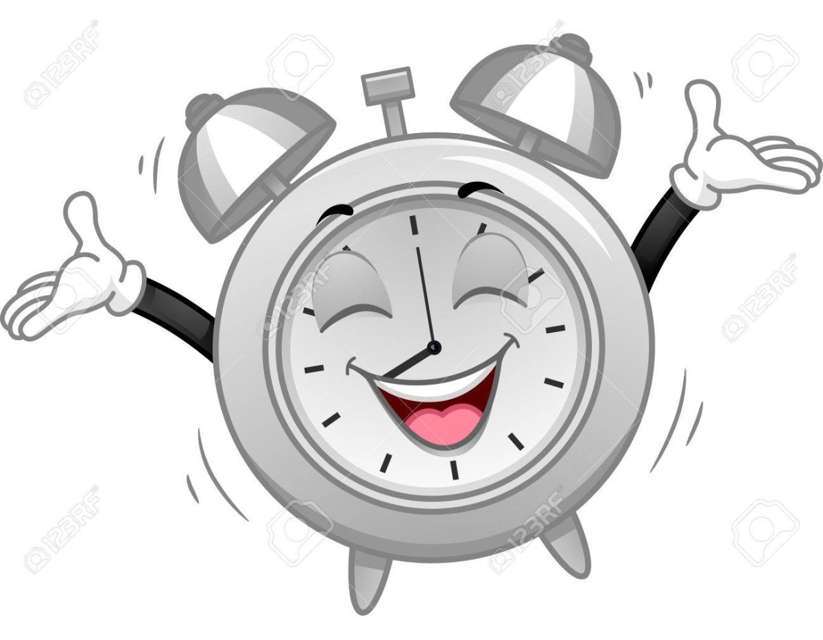 Будильник черно белый