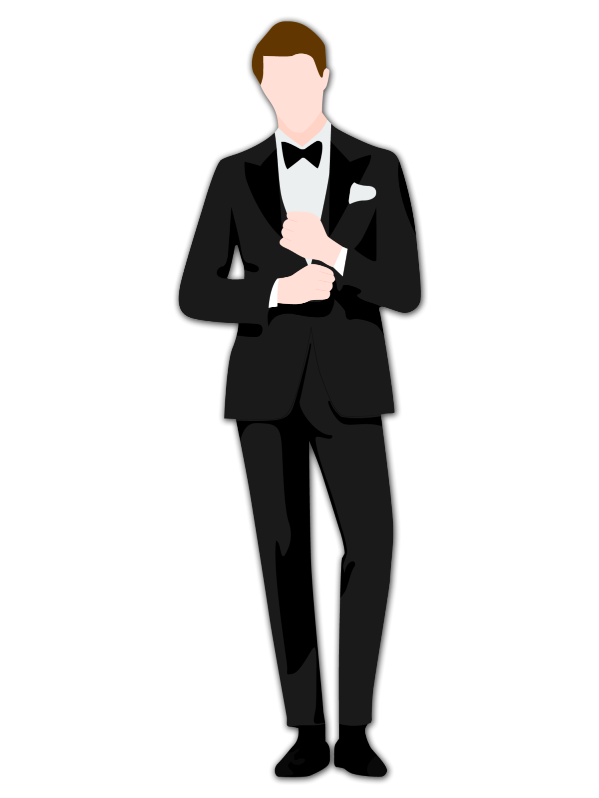 Силуэт мужчины в костюме