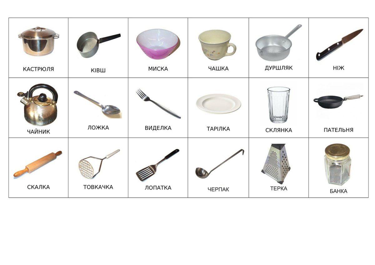 Карточки Пекс столовые приборы