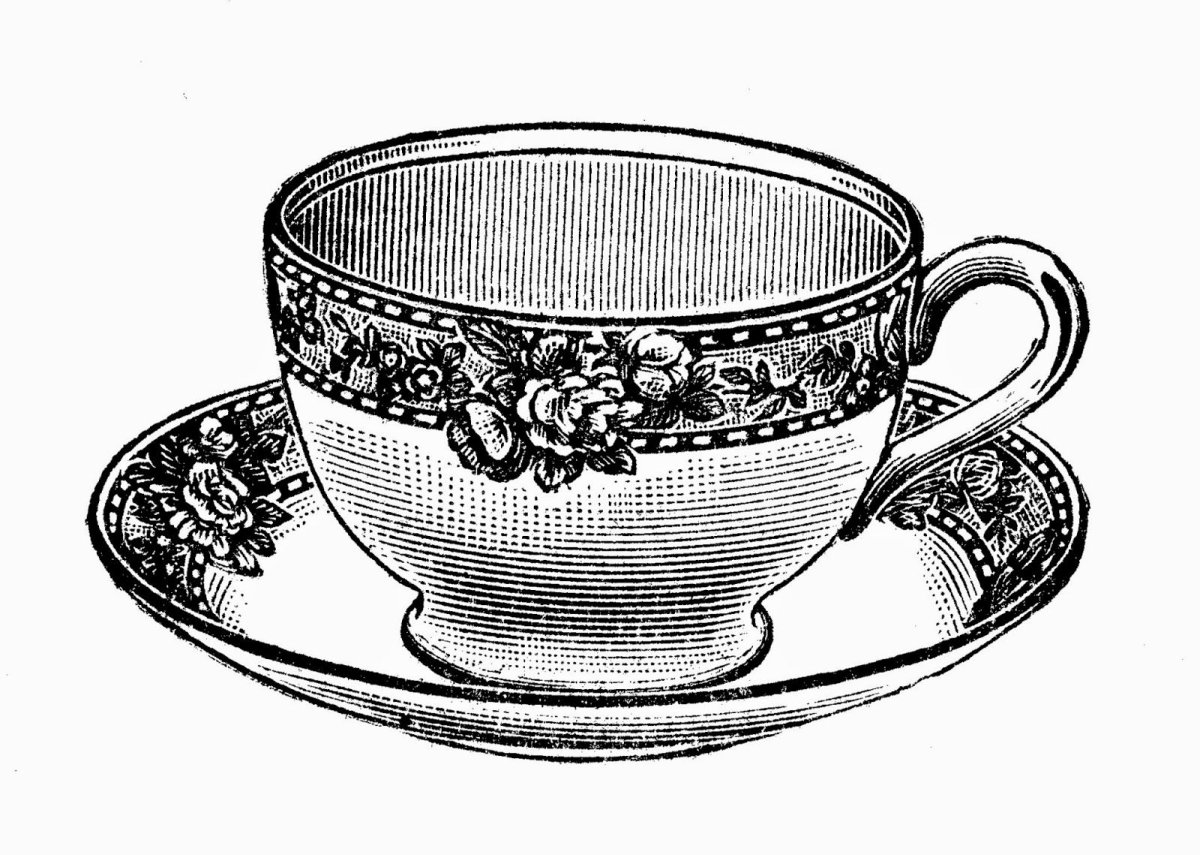 Старинная посуда рисунок