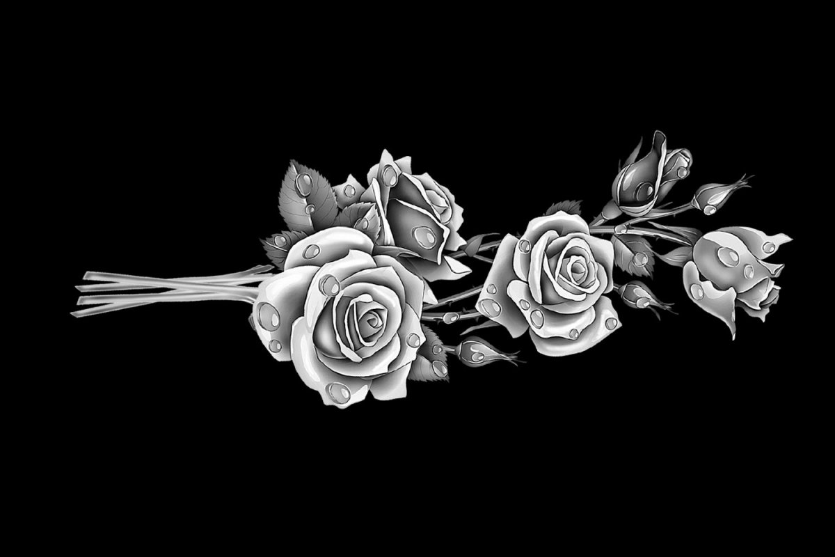 Розы для гравировки на Камне