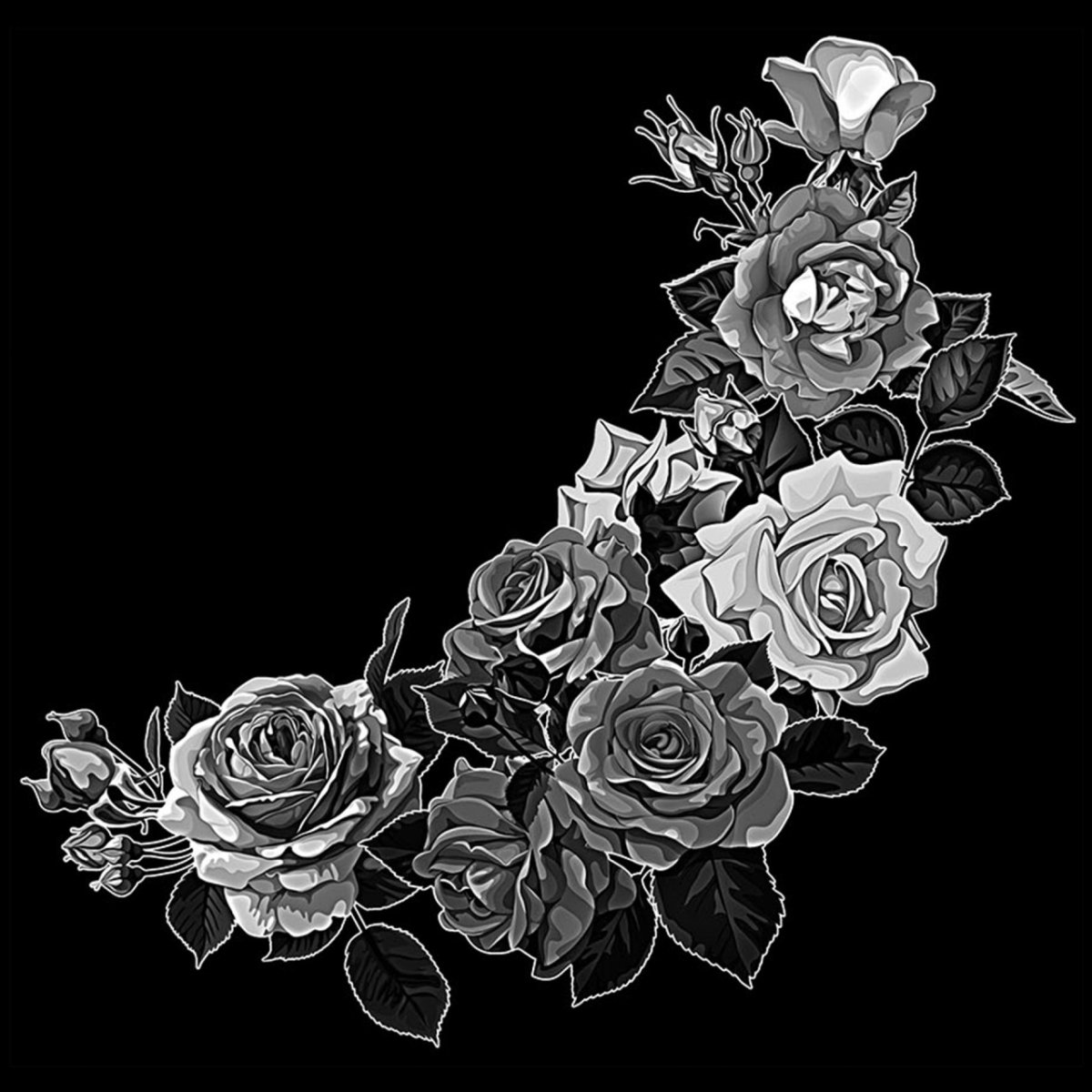 Две розы для гравировки