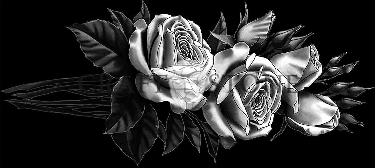 Розы со свечой для гравировки