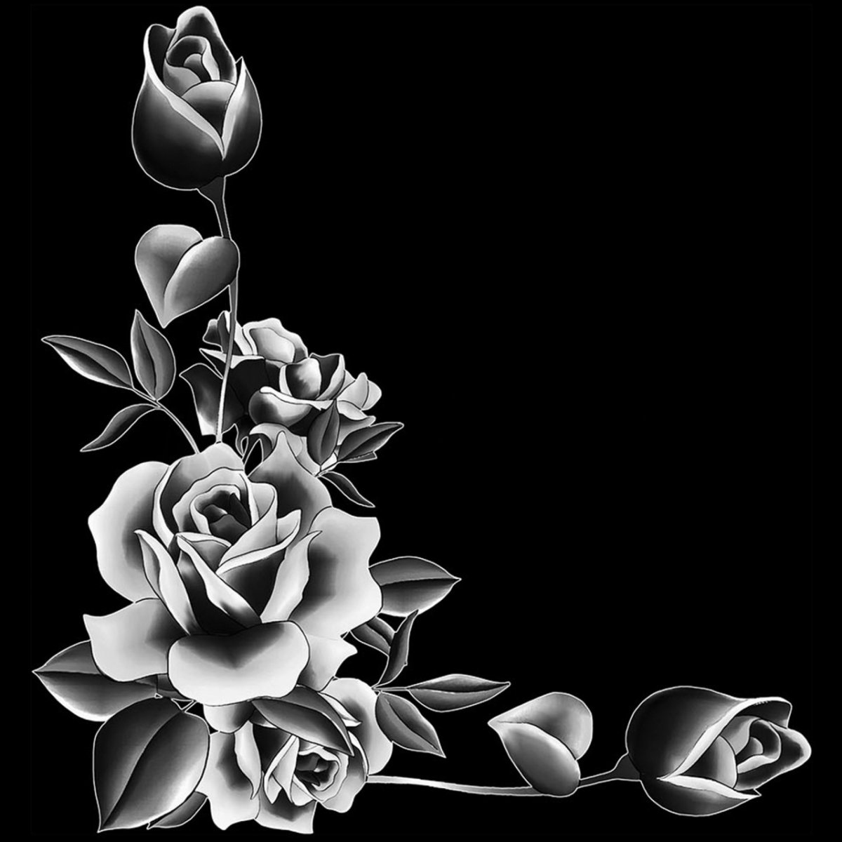 Розы на граните гравировка