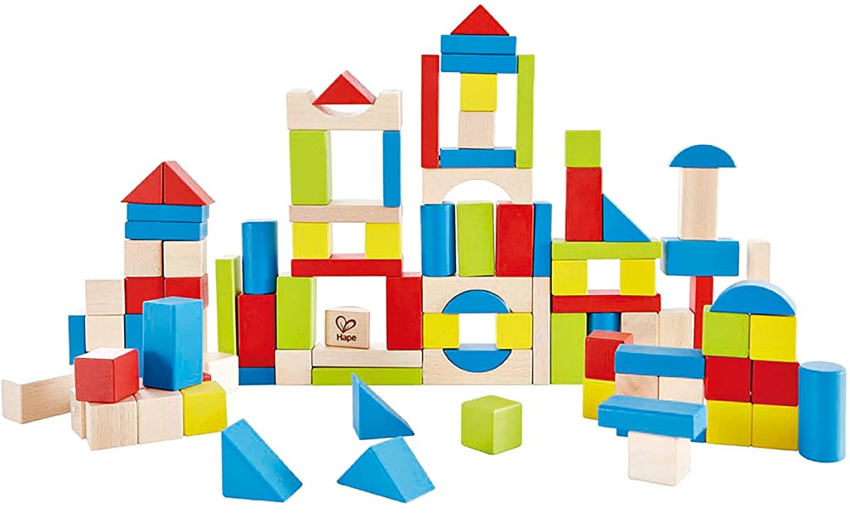 Конструктор деревянный цветной