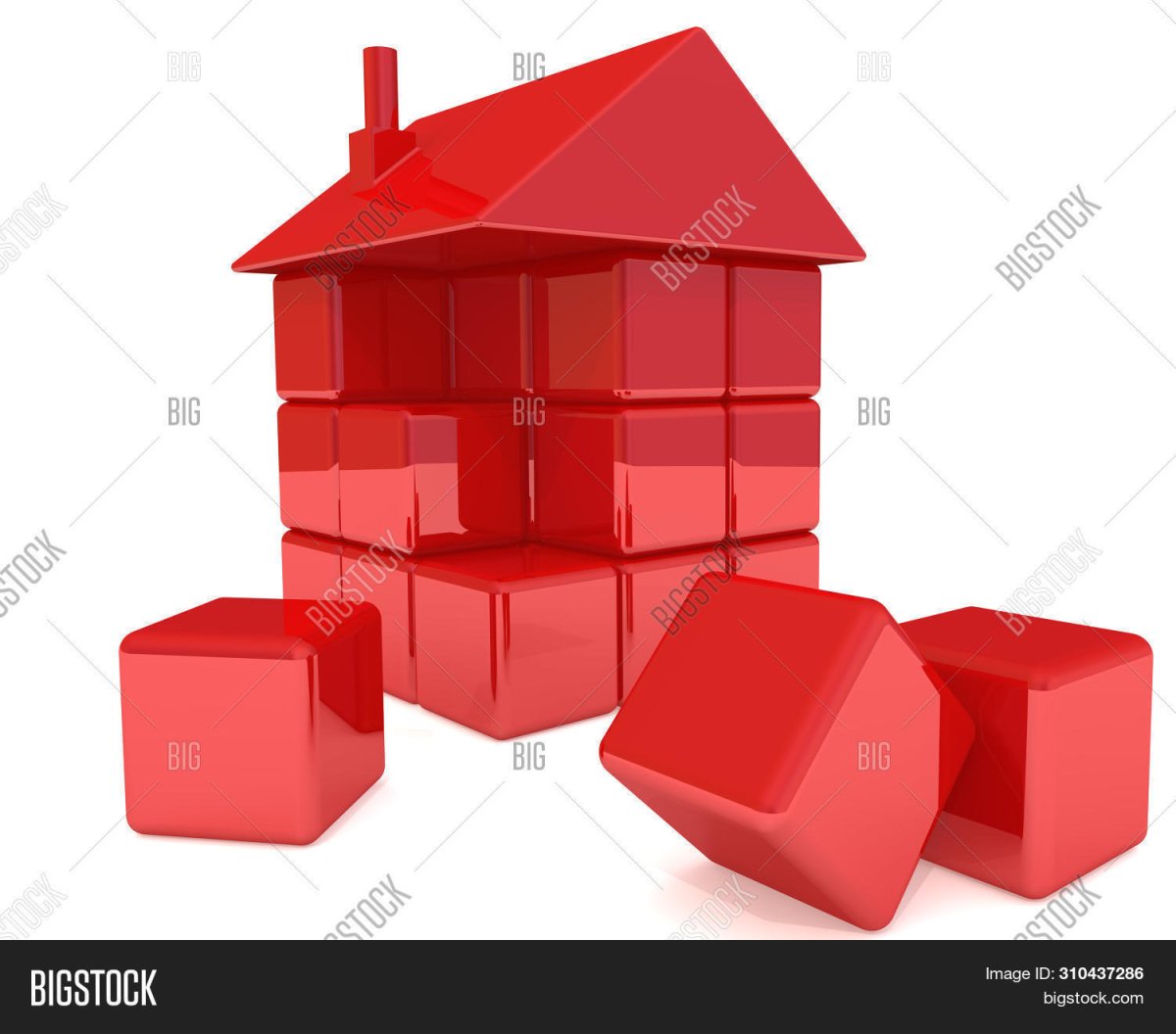 Рдмик из красных кубиков