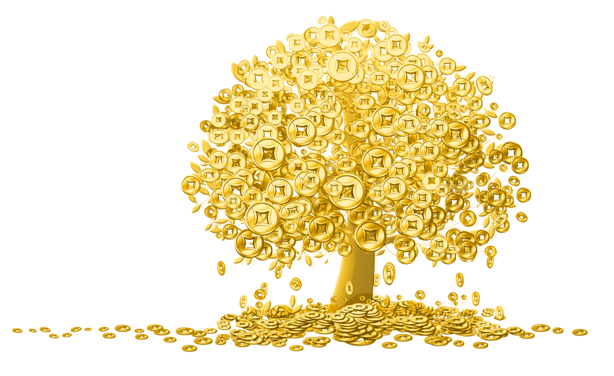 Дерево с золотом