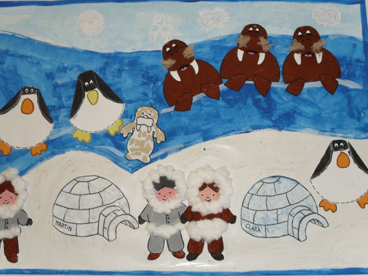 Поделки животные севера для дошкольников в детском саду