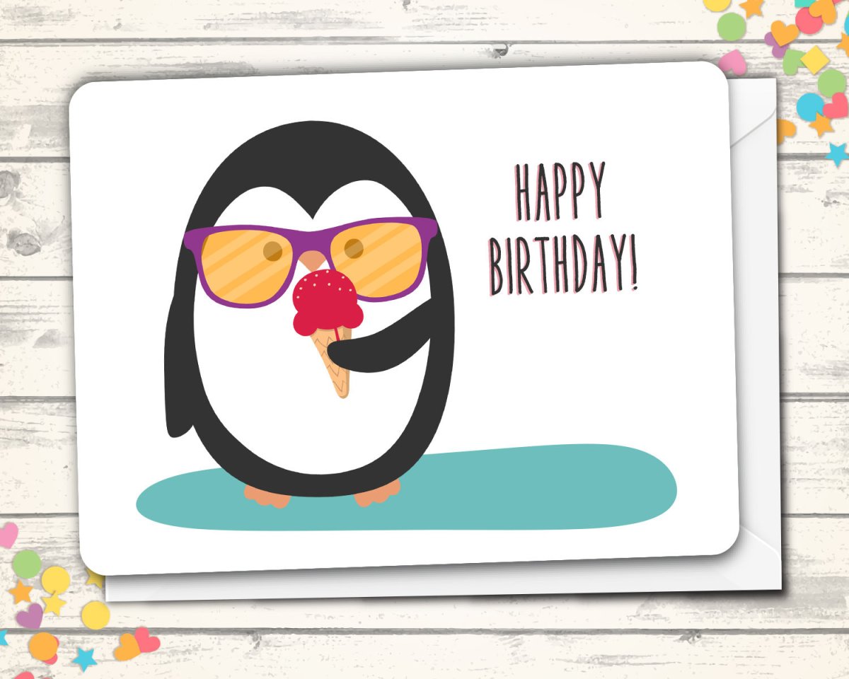 Happy Birthday Пингвин