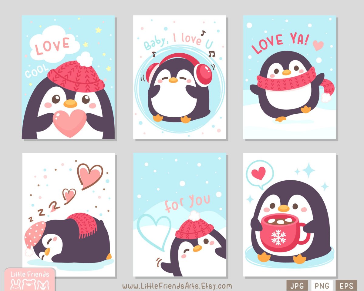 Новогодние открытки с пингвинами