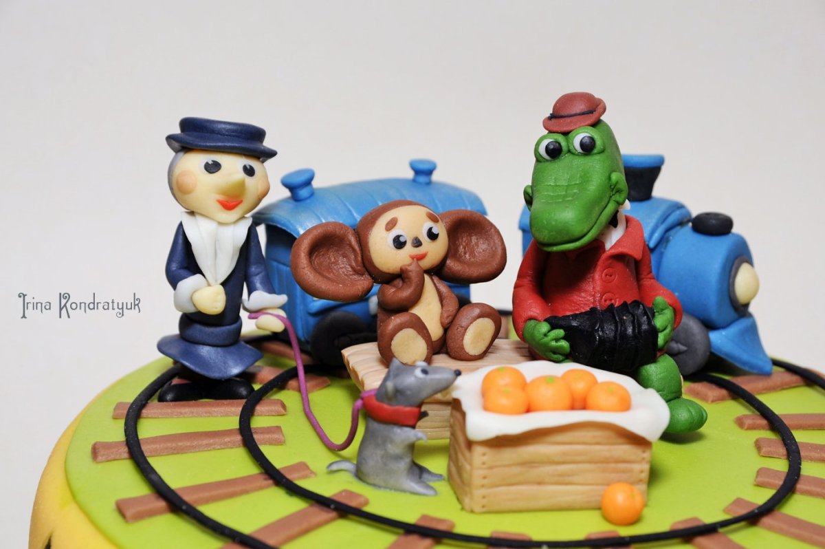 Лепка крокодила Гену и Чебурашку