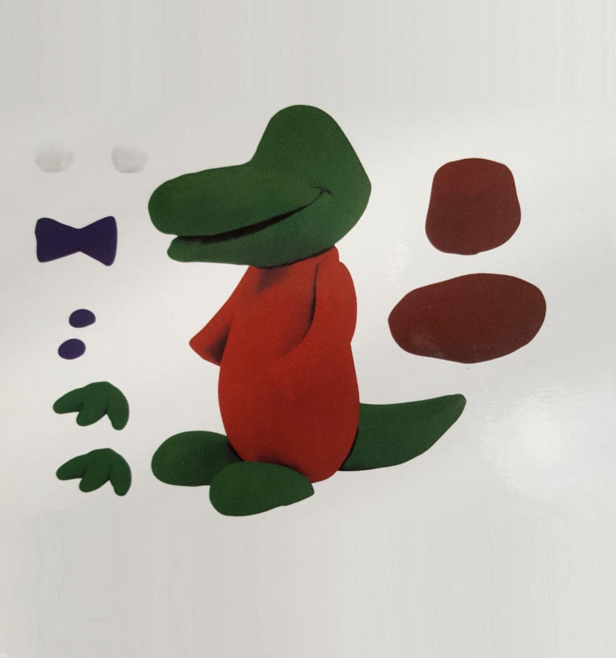 Крокодил Гена и Чебурашка из пластилина