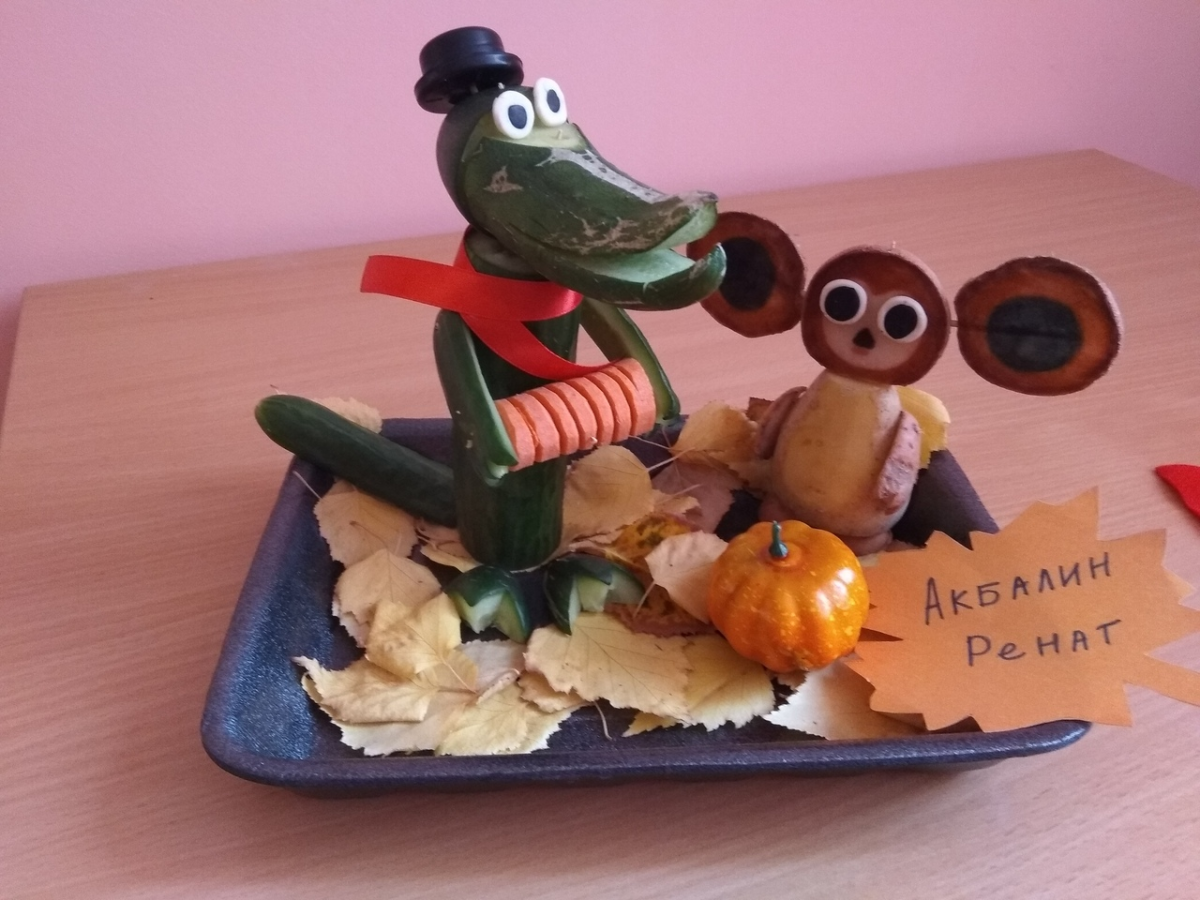 Чебурашка из пластилина