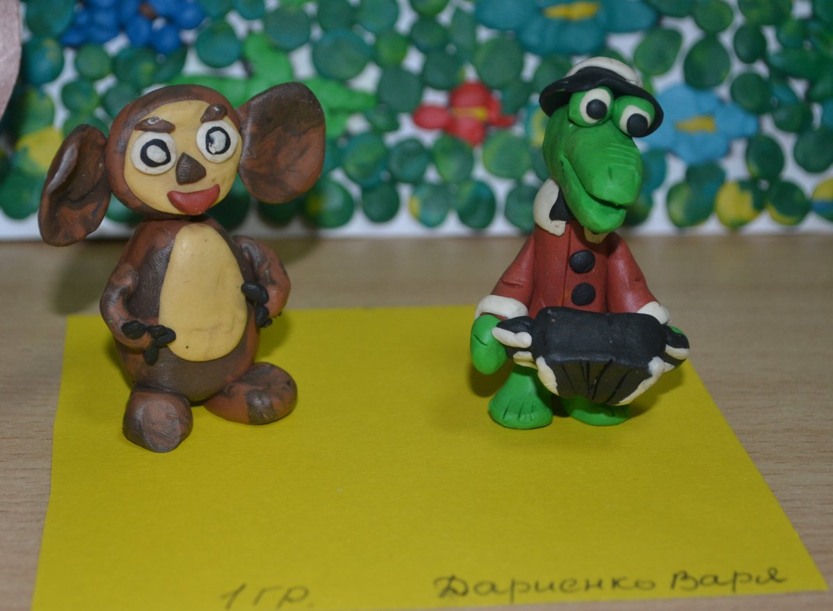 Крокодильчик из пластилина