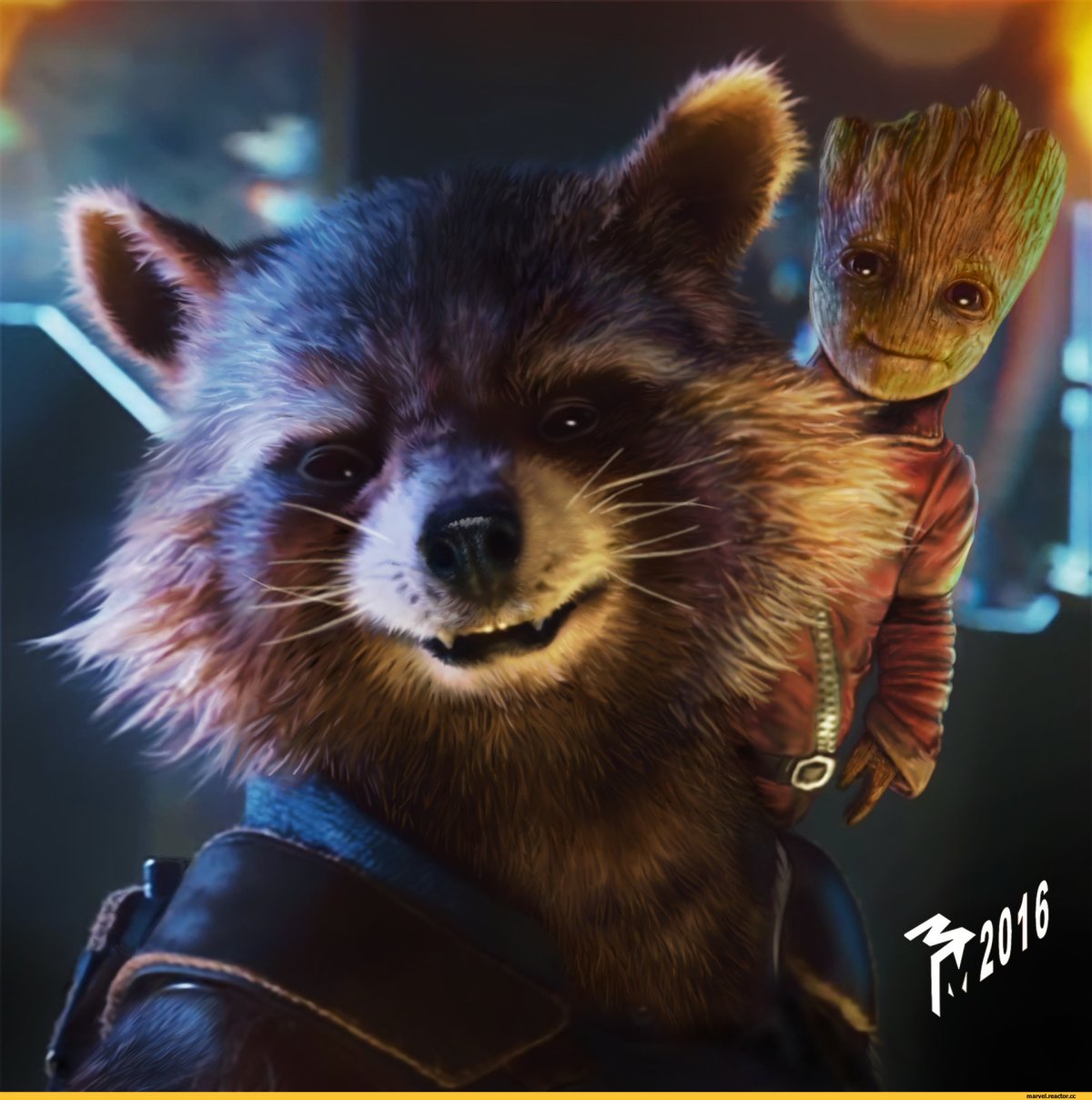 Енот ракета Стикеры