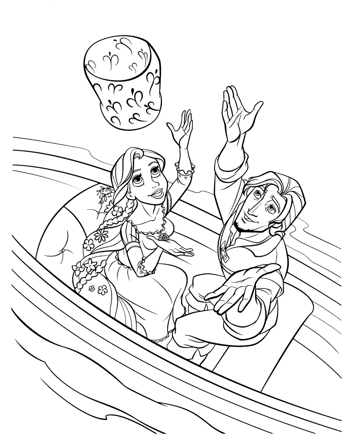 Рапунцель raskraska