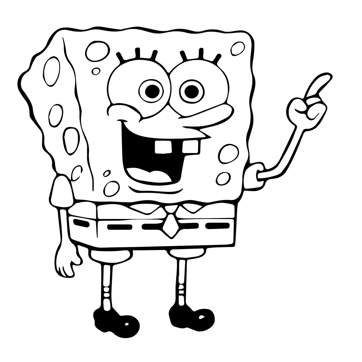 Раскраска Спанч Боб квадратные штаны